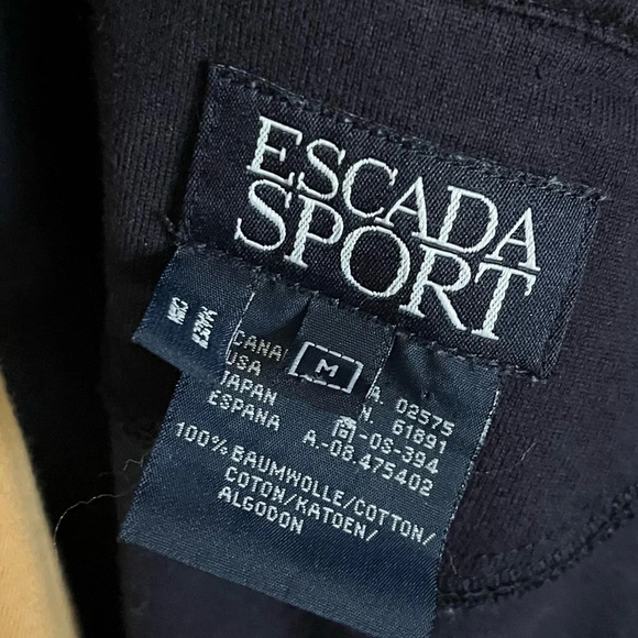 Escada Sport • Navy Yellow White Zip Up Hoodie - Picture 4 of 6